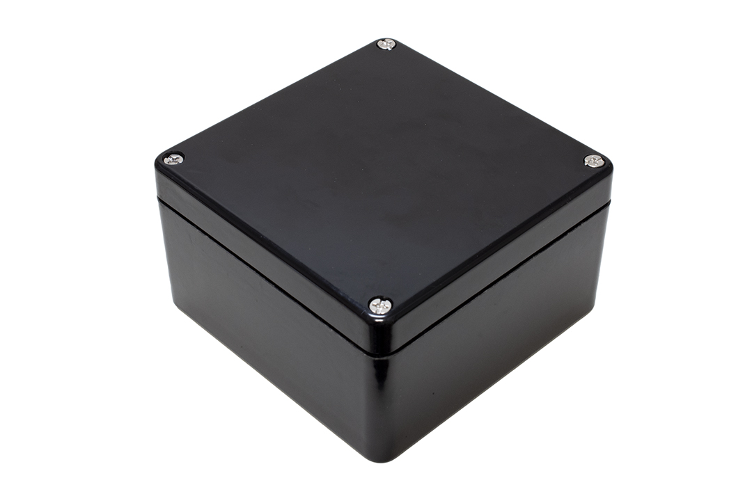 Hammond 1590ZGRPBK Series Black Fibreglass Reinforced Polyester Enclosure, IP66, 160 x 160 x 90mm