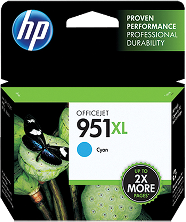 Hewlett Packard 951XL Cyan Ink Cartridge