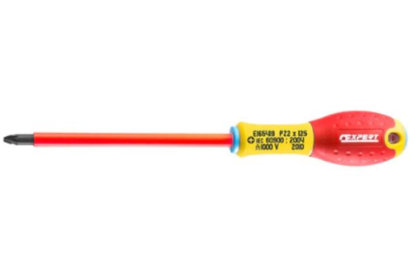Expert by Facom Pozidriv Insulated Screwdriver, PZ1 mm Tip, VDE/1000V