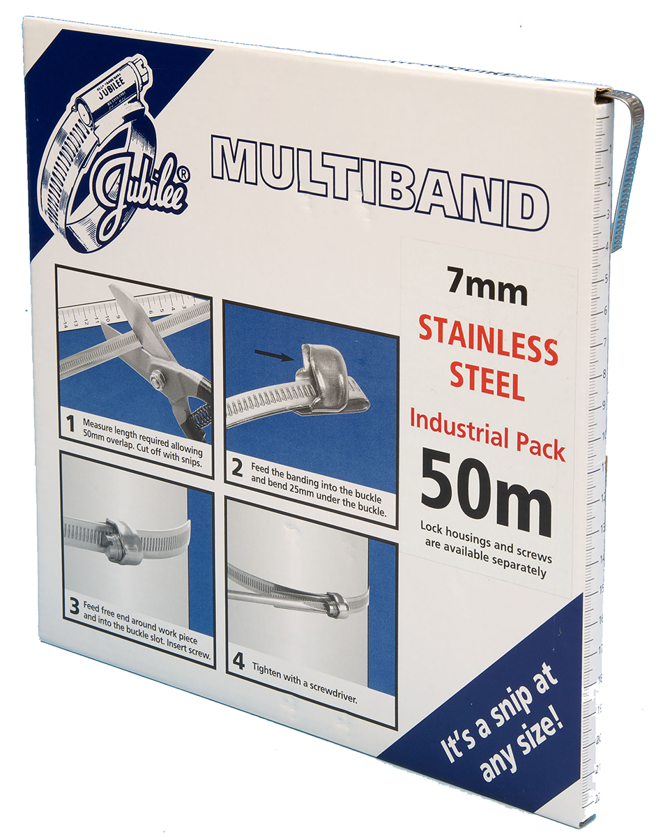 Jubilee 1 Piece Stainless Steel Worm Drive Hose Clip Banding