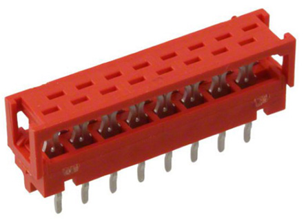 TE Connectivity 16-Way IDC Connector Plug for  Through Hole Mount, 2-Row