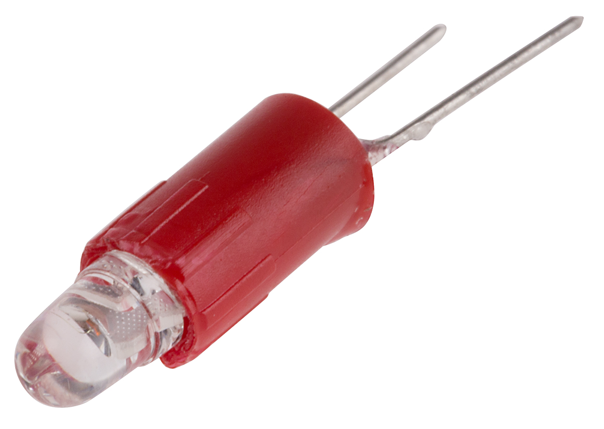 RS PRO Red LED Indicator Lamp, 24V ac/dc, Bi-Pin Base, 4.25mm Diameter, 85mcd