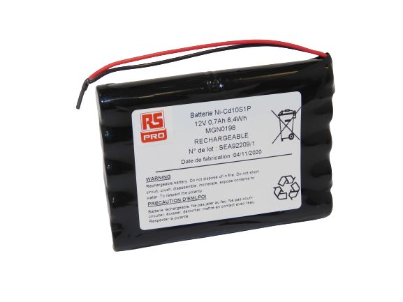 RS PRO RS PRO, 12V, AA, NiCd Rechargeable Battery, 700mAh