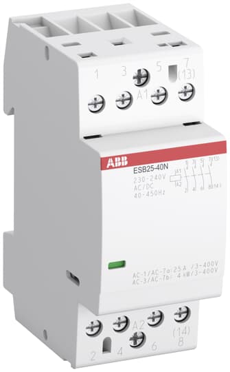 ABB ESB63 Contactor, 110 V ac Coil, 4-Pole, 63 A, 43.6 kW 110 V, 4 NO, 400V