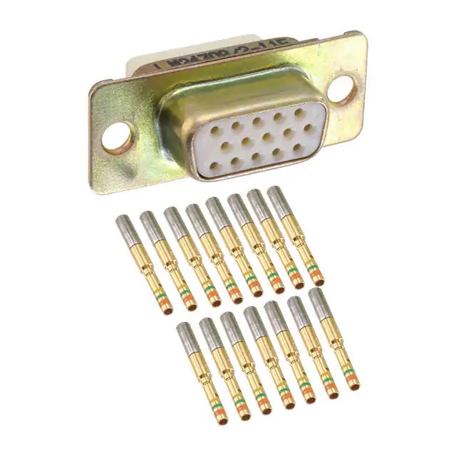 Amphenol India M24308 15 Way Panel Mount D-sub Connector Socket, 2.29mm Pitch, with 4-40 Screw Locks