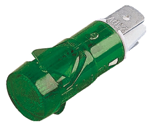 Arcolectric (Bulgin) Ltd 2870 Series Green Neon Panel Mount Indicator, 110V ac, 12.7mm Mounting Hole Size, Solder Tab