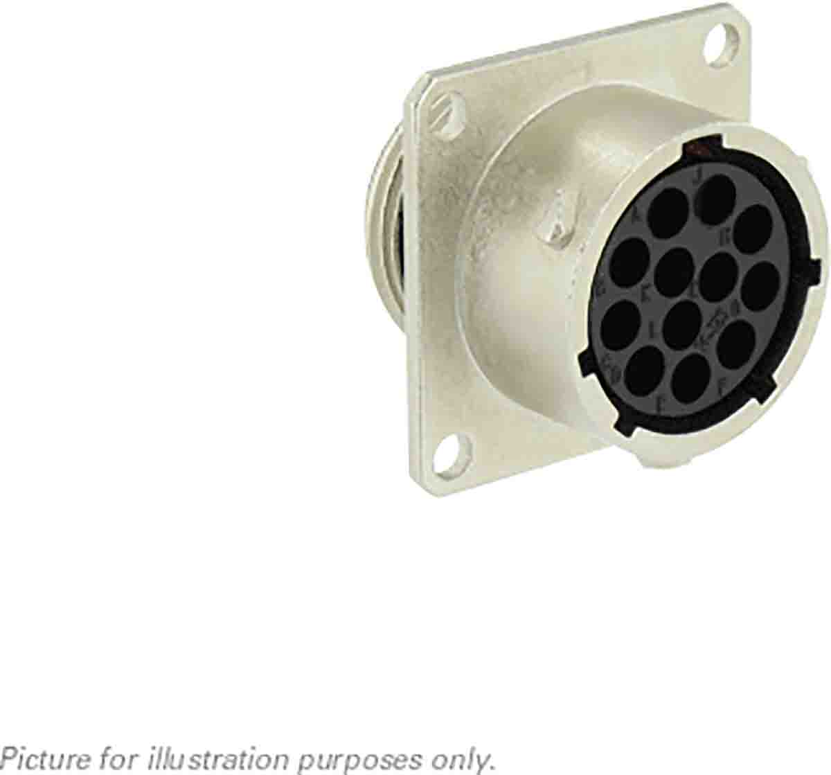 Souriau Sunbank by Eaton Circular Connector, 12 Contacts, Flange, Standard Connector, Plug, Female, IP68, IP69K, UT0
