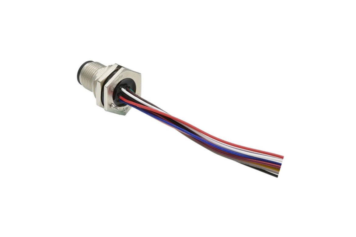 Amphenol Industrial Male 4 way M12 to Unterminated Connector Cable, 150 mm