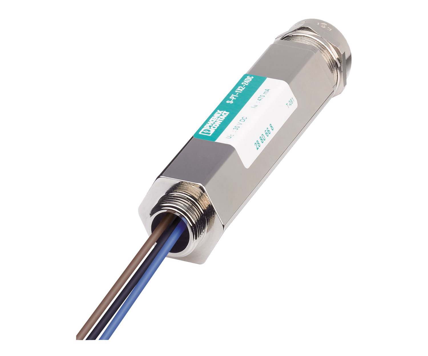 Phoenix Contact, S-PT-1X2-24DC-1/2 Surge Protection Device 28 V ac, 40 V dc Maximum Voltage Rating 20kA Maximum Surge