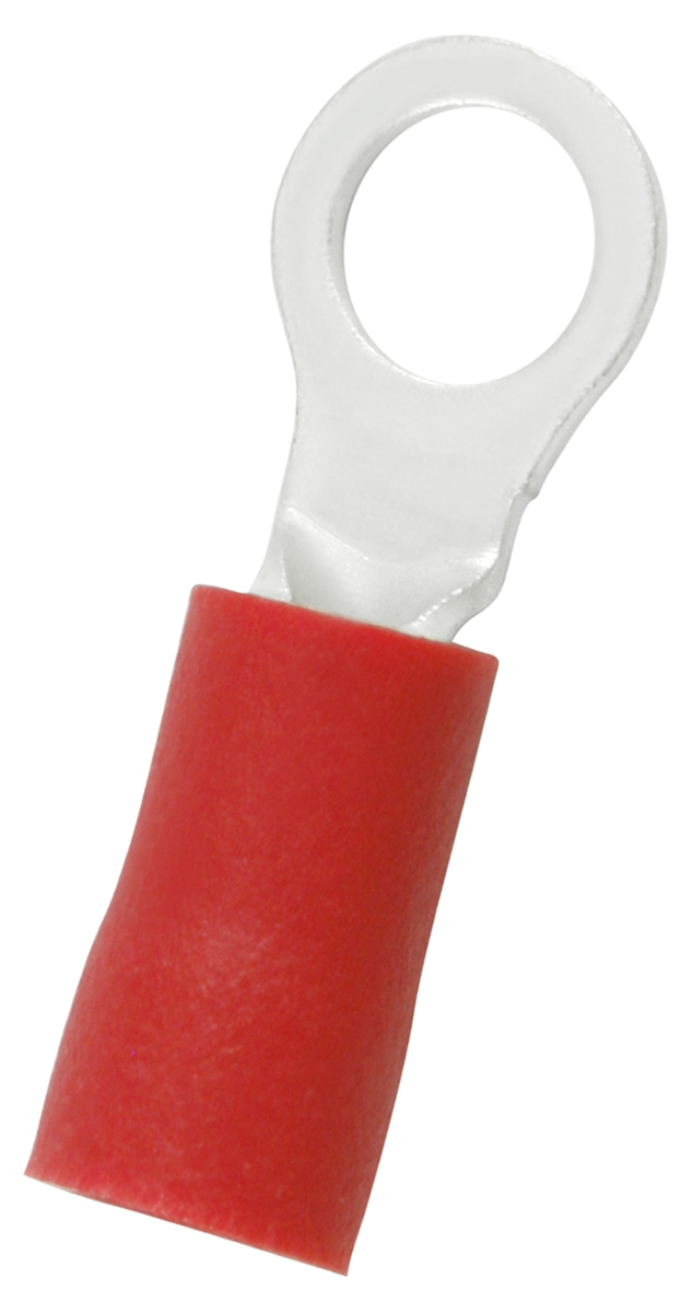 RS PRO Insulated Ring Terminal, 4.3mm Stud Size, 0.5mm² to 1.5mm² Wire Size, Red