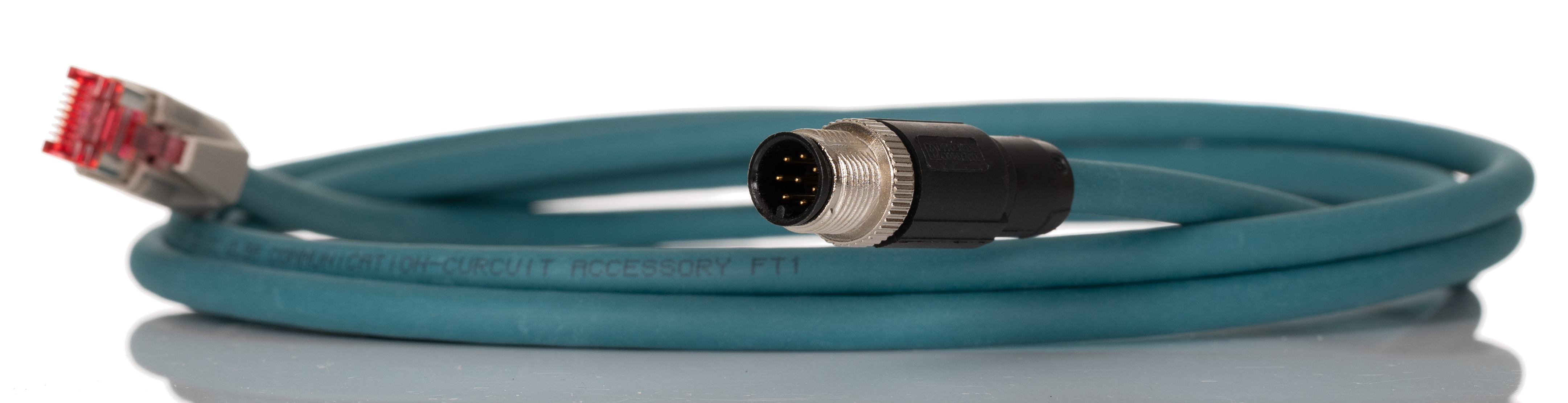 Phoenix ContactNBC-MS/ 2.0-94B/R4AC SCO US, 2m Cat5, Blue M12 to Male RJ45 Male, Aluminium Foil, Tinned Copper Braid