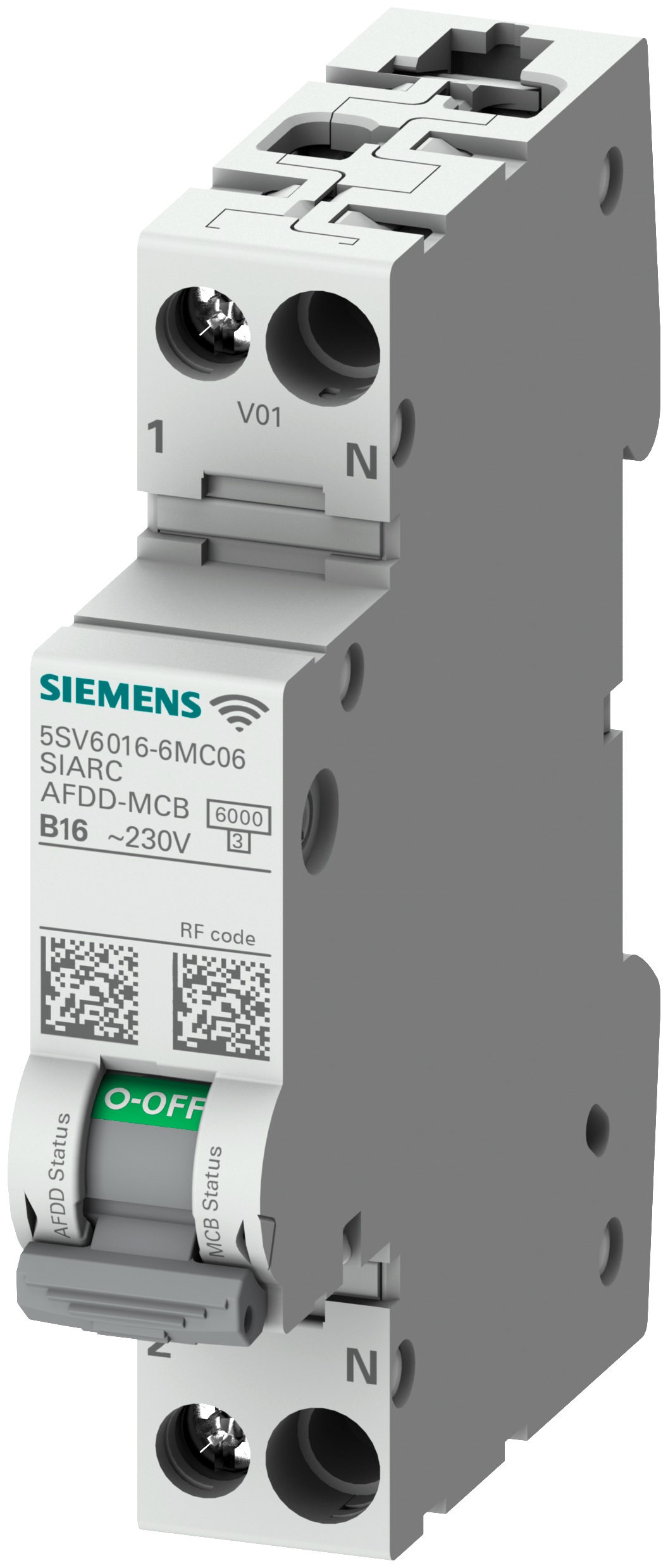 Siemens SENTRON Fire Safety Circuit Breaker, 1+N, 6A Curve B, 230V AC