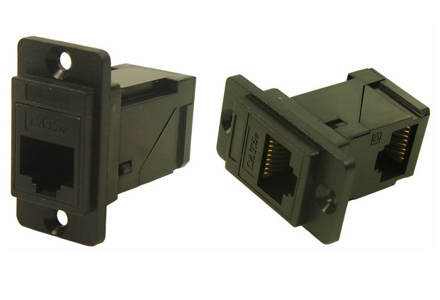 RS PRO Single-Port RJ45 Female Feedthrough Ethernet Connector, Cat5e, Unshielded