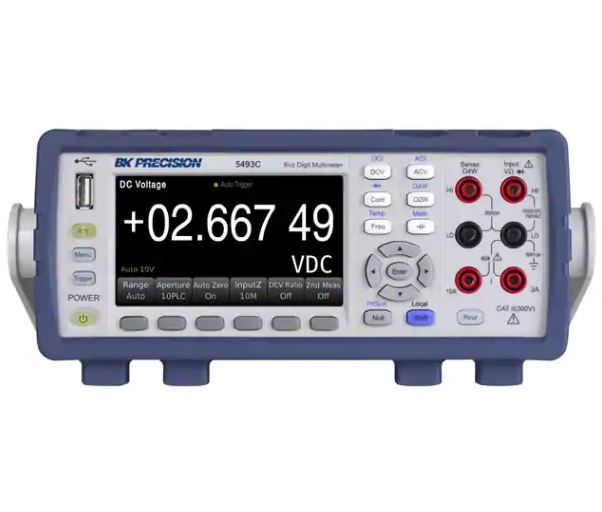 BK Precision 5493C Bench Digital Multimeter, True RMS, 10A ac Max, 10A dc Max, 750V ac Max