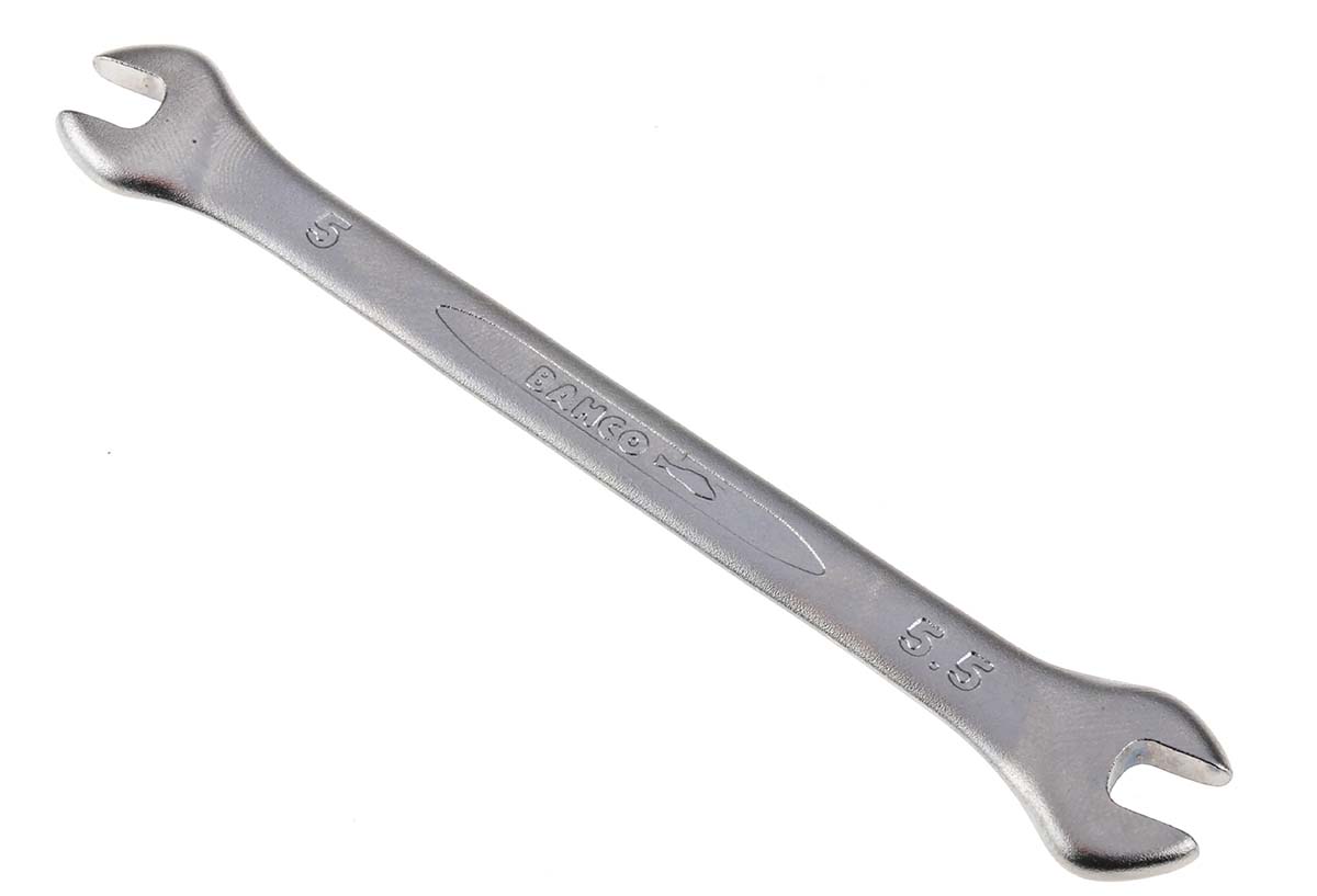 Bahco Double Ended Open Spanner, 5mm, Metric, Double Ended, 105 mm Overall