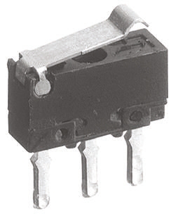 Panasonic Simulated Roller Lever Micro Switch, PCB Terminal, 500 mA @ 30 V dc, SP-CO