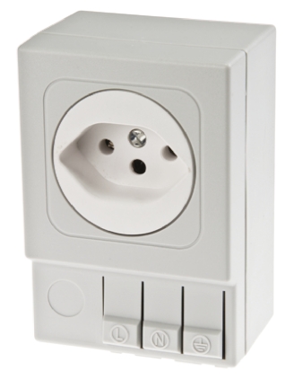 STEGO SD035 Light Grey 1 Gang Plug Socket, 10A, Indoor Use