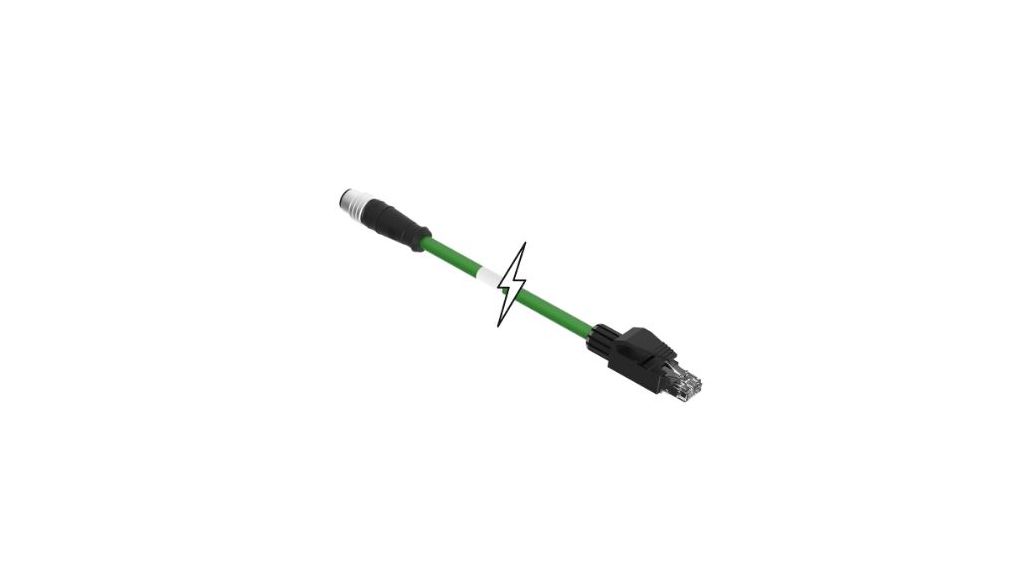 Molex Male 5 way M12 to Male Cordset, 1 m