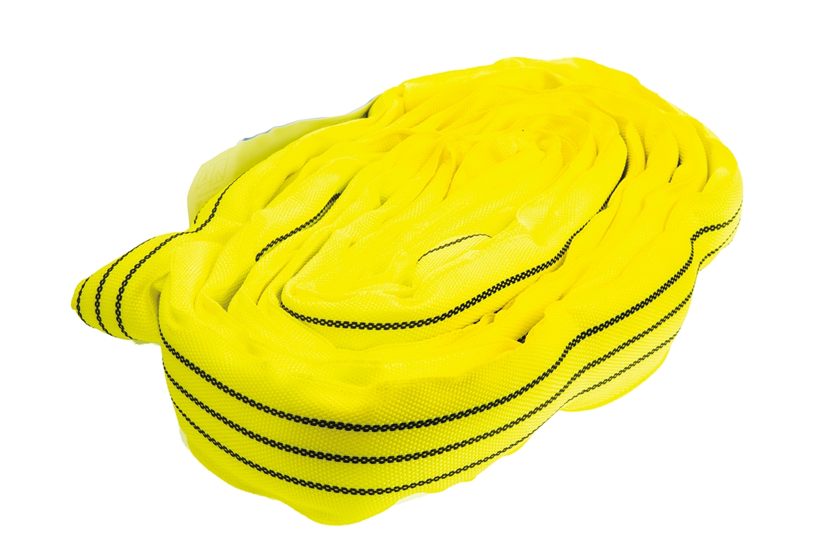 RS PRO 2.5m Yellow Lifting Sling Round, 3t