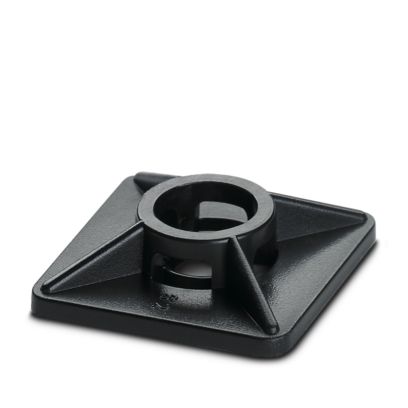 Phoenix Contact Self Adhesive Black Cable Tie Mount 27 mm x 27mm, 6mm Max. Cable Tie Width