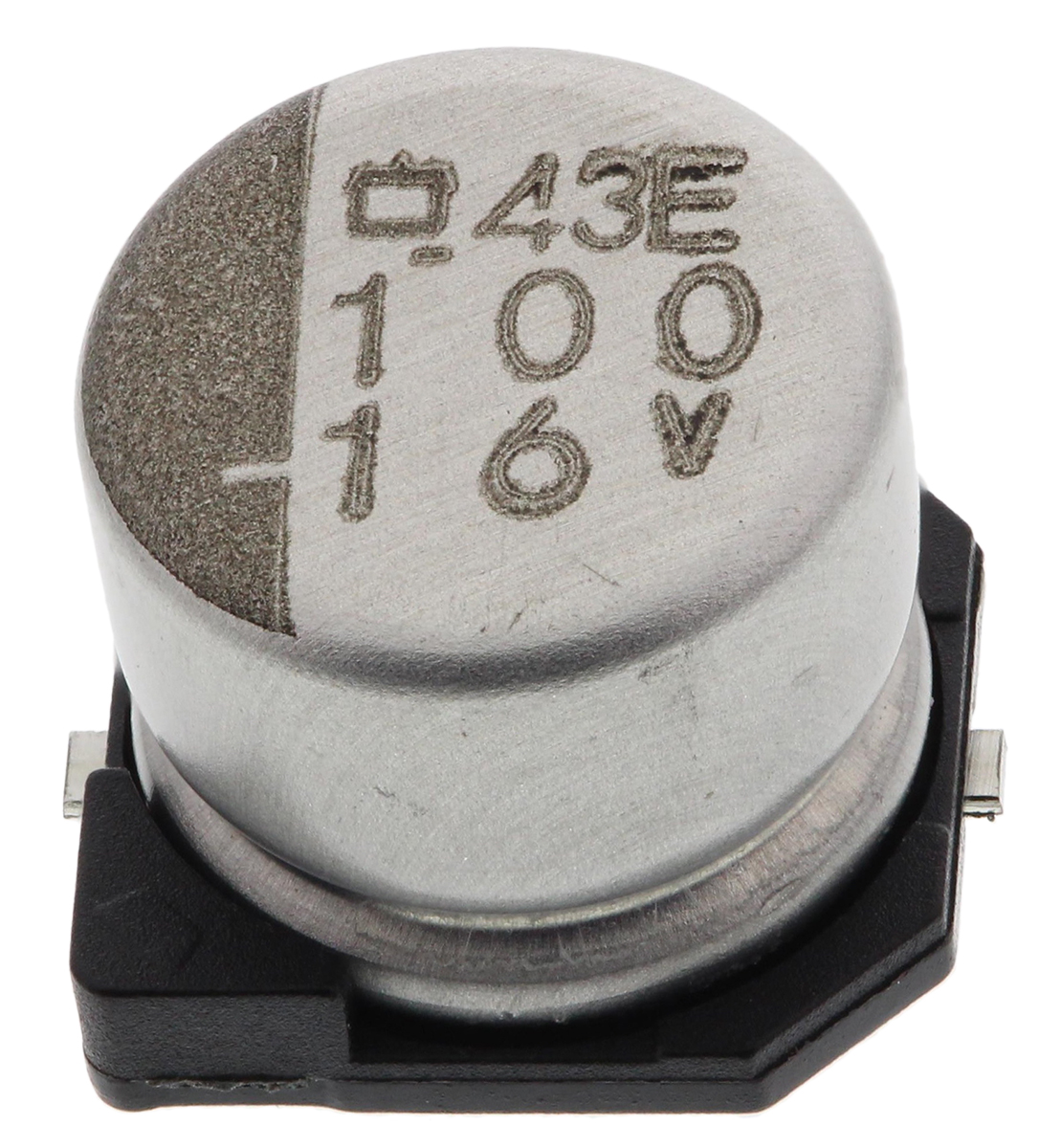 CHEMI-CON 100μF Aluminium Electrolytic Capacitor 16V dc, Surface Mount - EMVE160ARA101MF55G