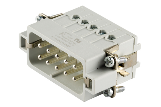Amphenol Industrial Heavy Duty Power Connector Insert, 16A, Male, Heavy Mate C146 Series, 10 Contacts