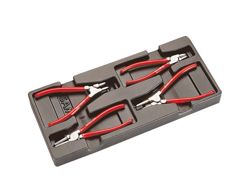 SAM 4-Piece Circlip Plier Set, Bent, Straight Tip