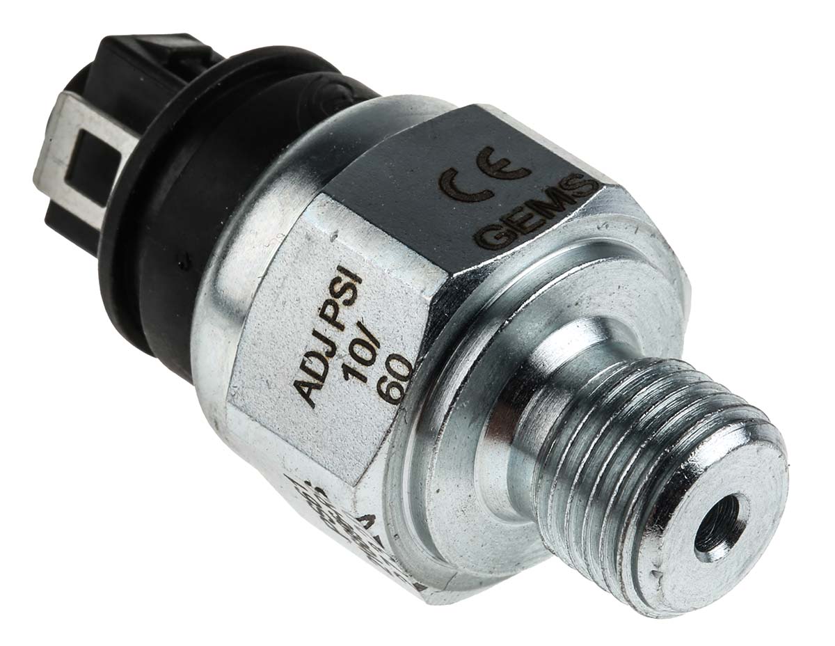 Gems Sensors Pressure Switch, 15psi Min, 60psi Max, SPST-NO Output