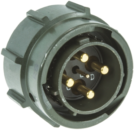 Amphenol Limited, 62GB 5 Way Cable Mount MIL Spec Circular Connector PlugGreen, Pin Contacts,Shell Size 14, Bayonet