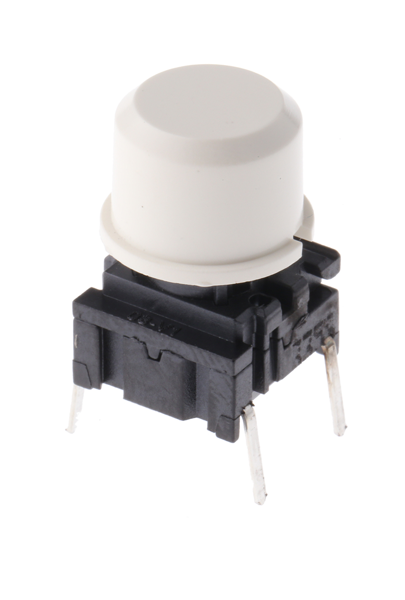 MEC IP67 White Tact Switch, SPST 50 mA @ 24 V dc
