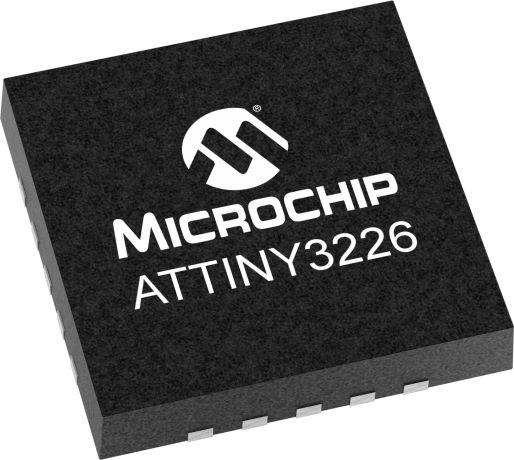 Microchip ATTINY3226-MU, 8 bit 8 Bit MCU, ATTINY32 Microcontroller, 20 MHz, 32kB FLASH, 20-Pin VQFN