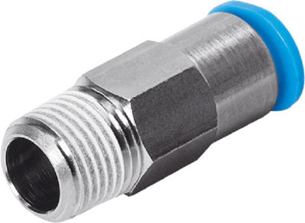 Festo QSMK Series Push-in Fitting, R 1/8 Male to Push In 6 mm, Threaded-to-Tube Connection Style, 153420