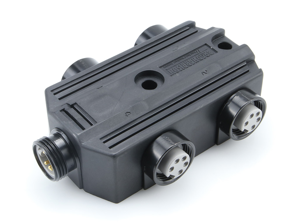 Brad from Molex 130036 Series Sensor Box, 5 way, 4 port