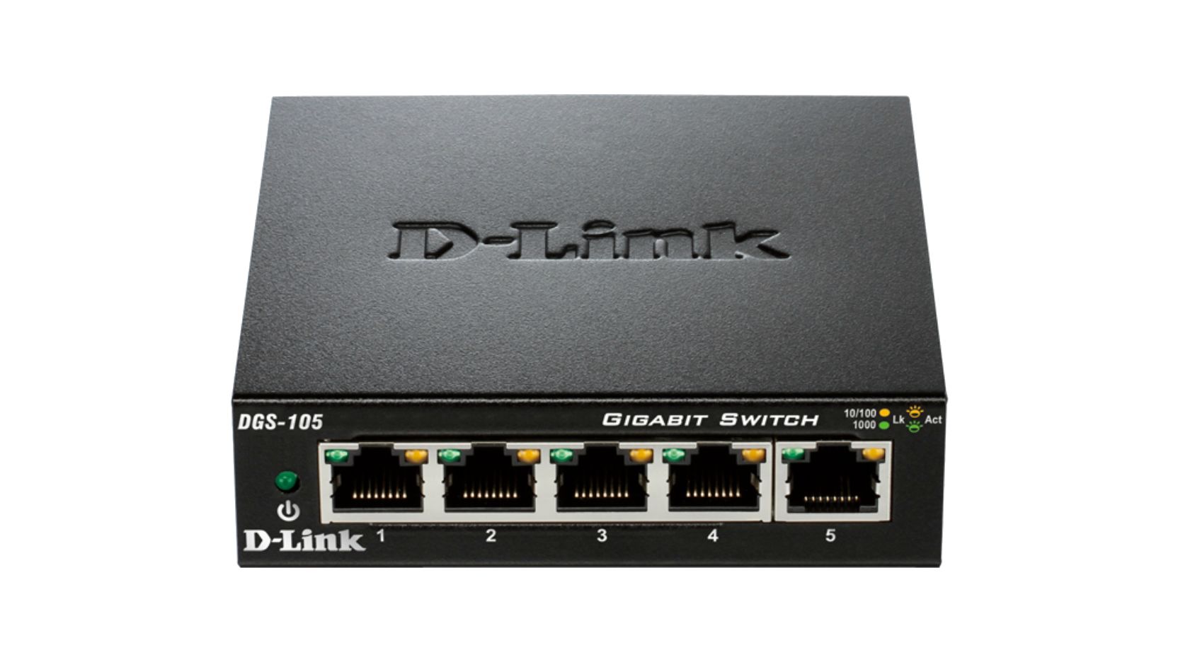 D-Link 5-Port Gigabit Unmanaged Desktop Switch DGS-105, Unmanaged 5 Port Gigabit Switch, EU