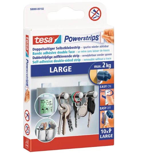 Tesa 58000-00102-23 White Double Sided Polyester Tape, 650μm Thick, 120mm x 10m