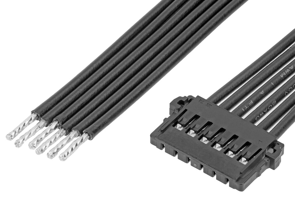Molex 6 Way Female Pico-Lock Unterminated Wire to Board Cable
