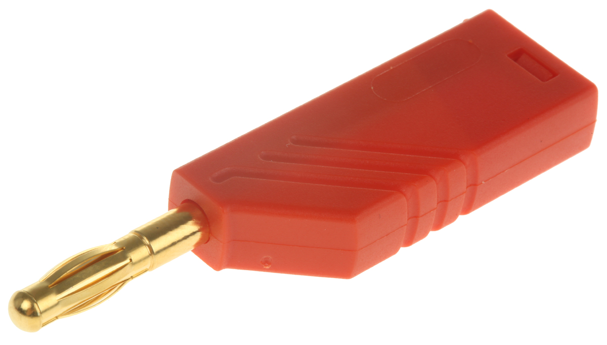 Hirschmann Test & Measurement Red Male Banana Plug, 4 mm Connector, Screw Termination, 24A, 30 V ac, 60V dc, Gold