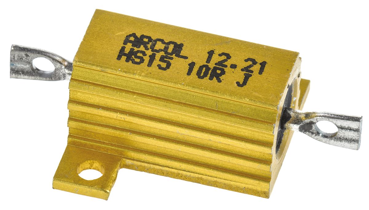 Arcol, 10Ω 15W Wire Wound Chassis Mount Resistor HS15 10R J ±5%