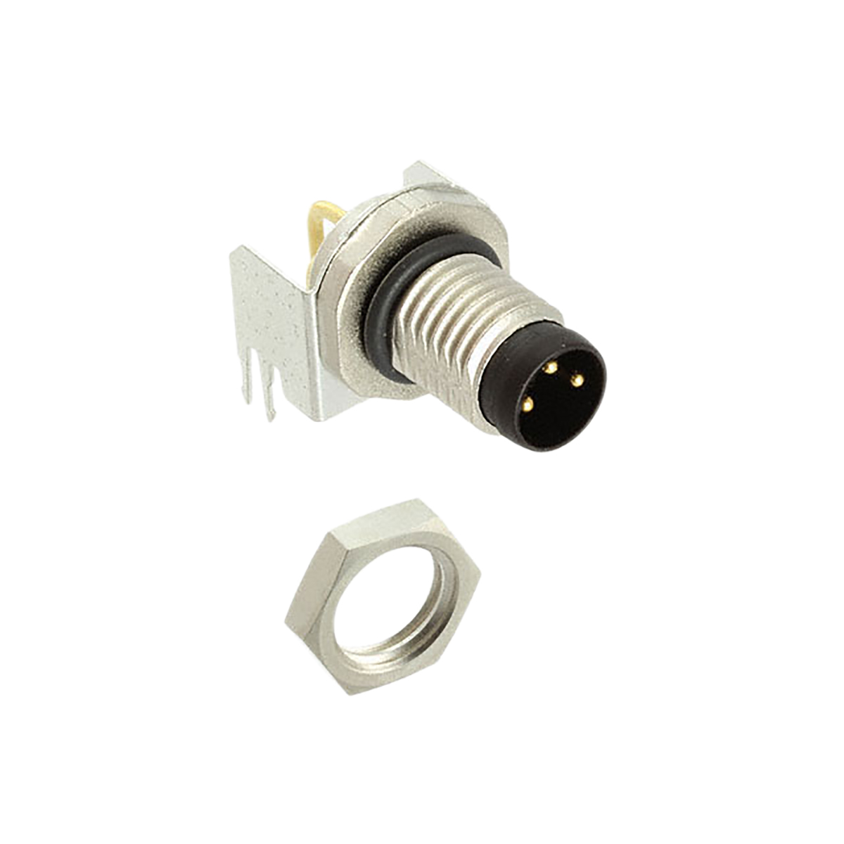 TE Connectivity Circular Connector, 3 Contacts, PCB, M8 Connector, Plug, Male, IP67, M8 Series