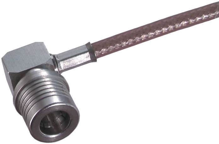 Huber+Suhner, Plug Cable Mount QMA Connector, 50Ω, Crimp Termination, Right Angle Body