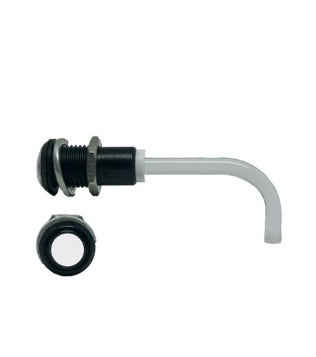 RHD-0700-3500-F9P67PR Bivar, Panel Mount Right Angle LED Light Pipe, Clear Round Lens
