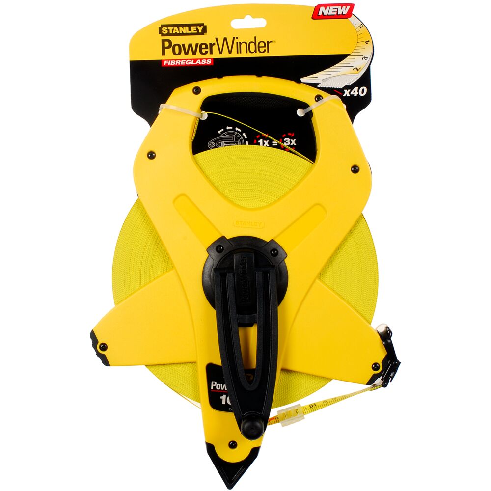 Stanley PowerWinder 100m Tape Measure, Imperial