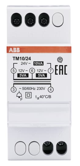 ABB 10W Bell Transformer, CE, 230V Primary, 12 → 24V ac Secondary