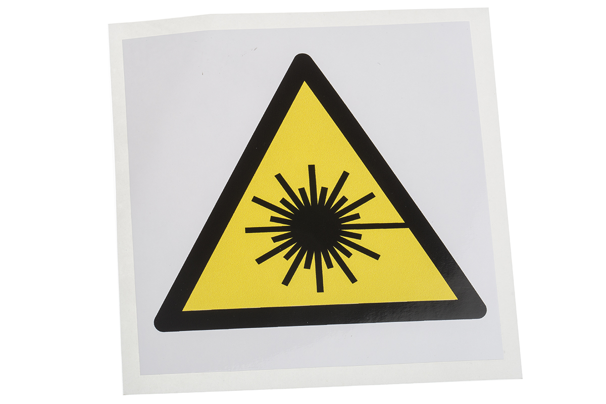 RS PRO Self-Adhesive Machinery Hazard Hazard Warning Sign