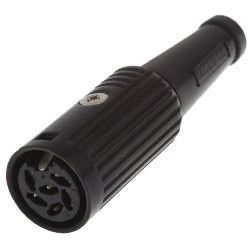 Deltron 4 Pole Din Socket, DIN 41524, DIN 45322, DIN 45326, DIN 45327, DIN 45329, 2A, 34 V ac/dc, Screw Lock, Female,