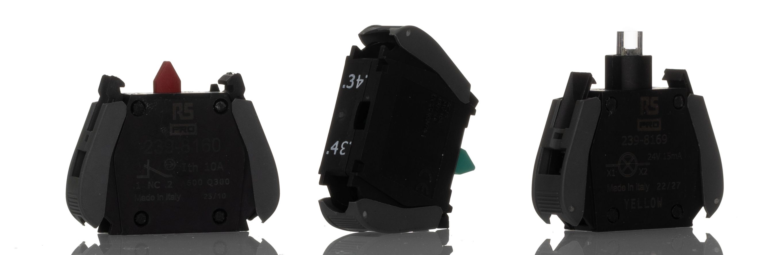 RS PRO Knob Selector Switch - (1NC/1NO) 30mm Cutout Diameter, Illuminated 2 Positions