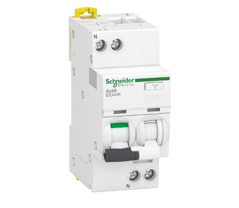 Schneider Electric RCBO, 25A Current Rating, 1P+N Poles, 30mA Trip Sensitivity, Type C, Acti9 Range