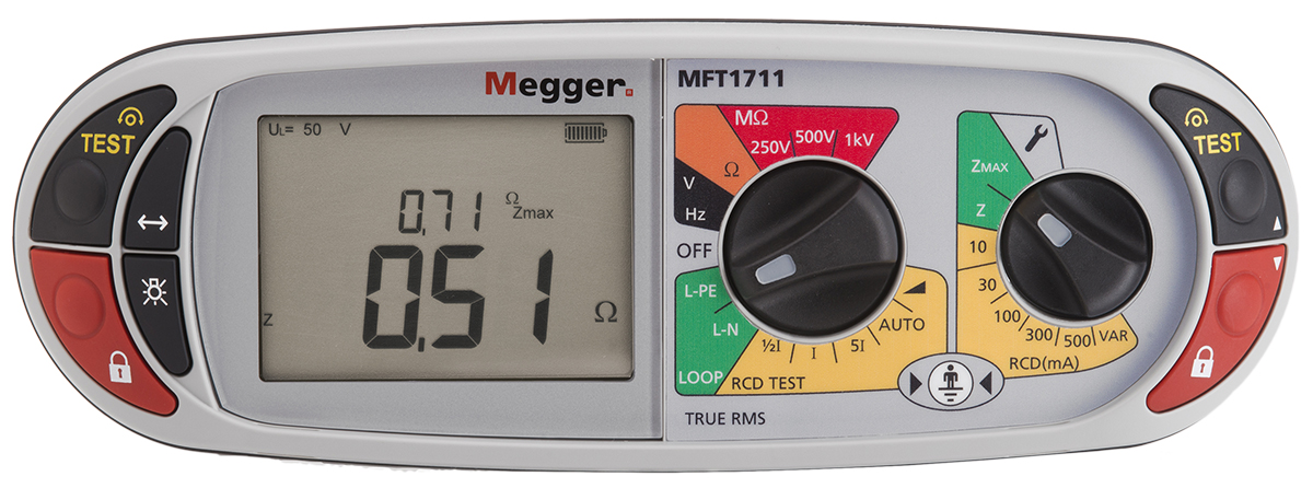 Megger MFT1711 Multifunction Tester, 250V , Earth Resistance Measurement With Wireless RS Calibration