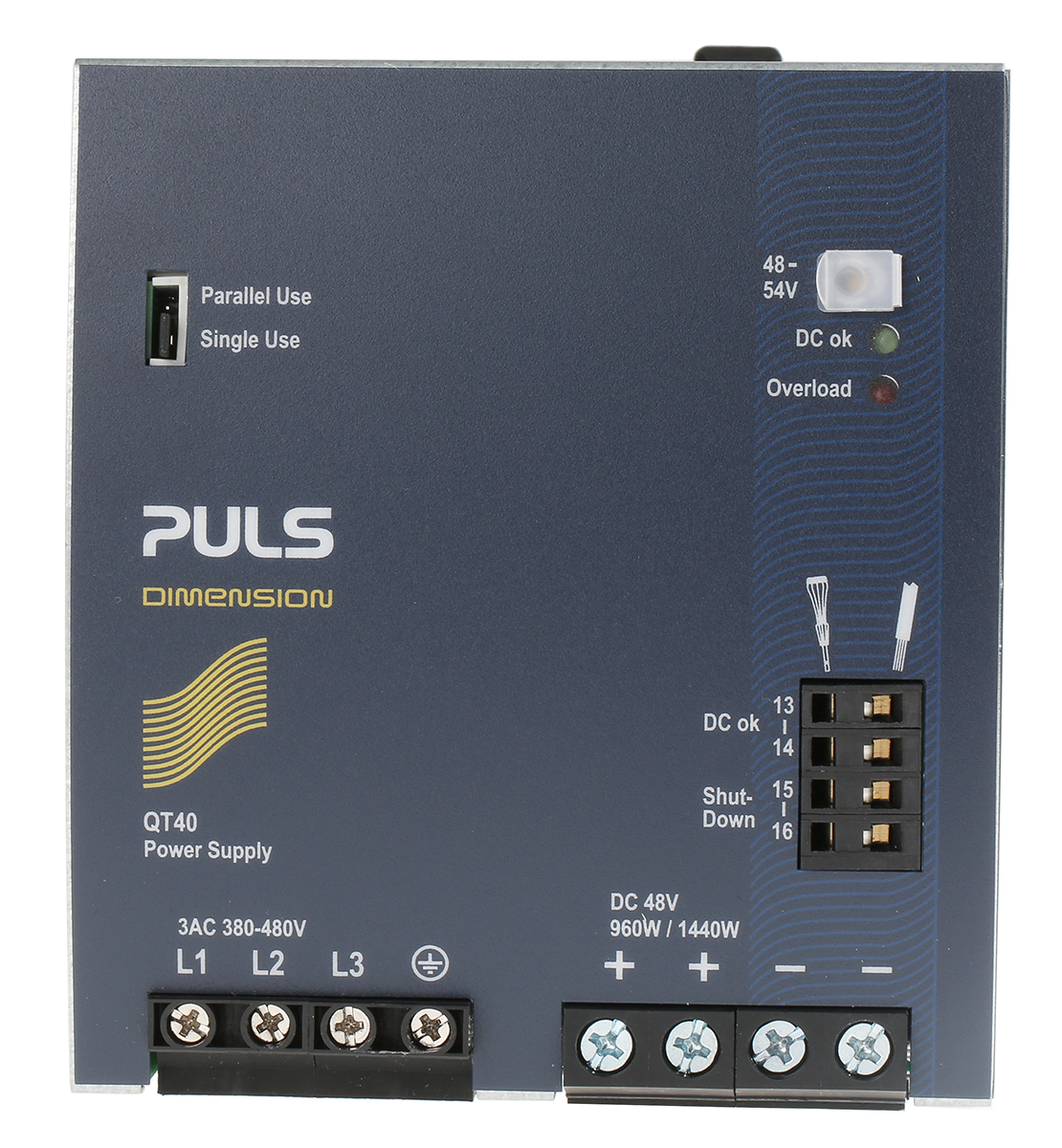 PULS DIMENSION Q Switched Mode DIN Rail Power Supply, 323 → 576 V ac, 450 → 800 V dc, 48V dc dc Output,