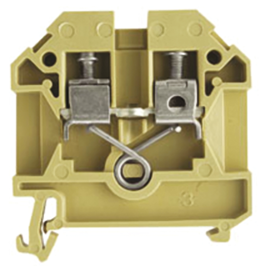 Weidmuller 9501160000 RSF 3/35 Series Beige, Yellow, 0.5 → 4mm², Single-Level, Feed Through Termination